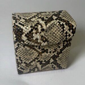Small Nordstrom Rack Travel Jewelry Box Faux Snakeskin Snap Closure